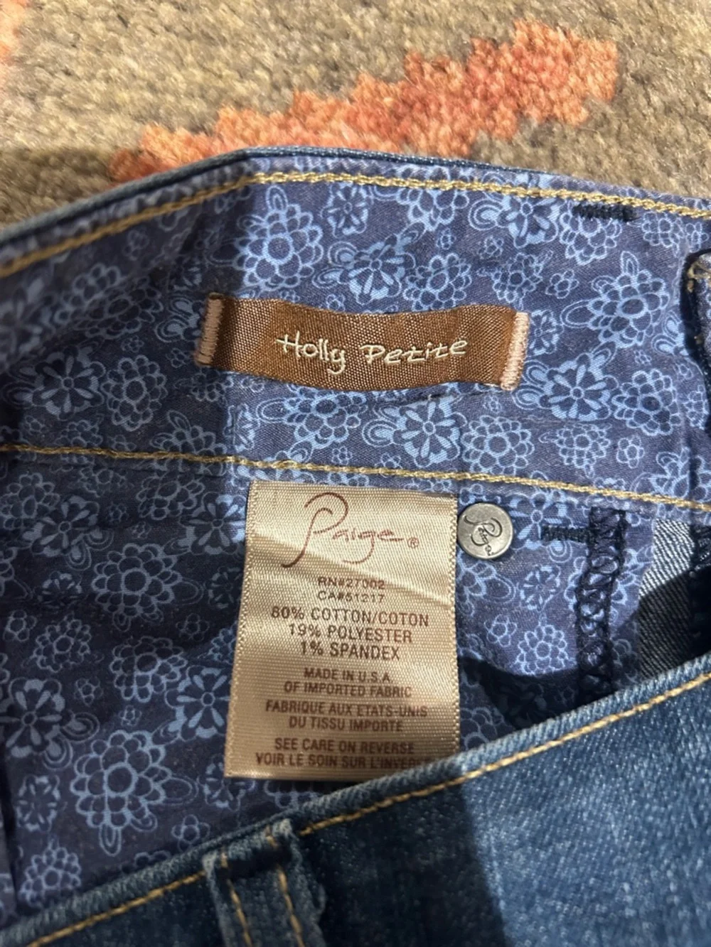 PAIGE Dark Blue Flare Jeans Low Rise - early 2000s - Picture 3 of 5